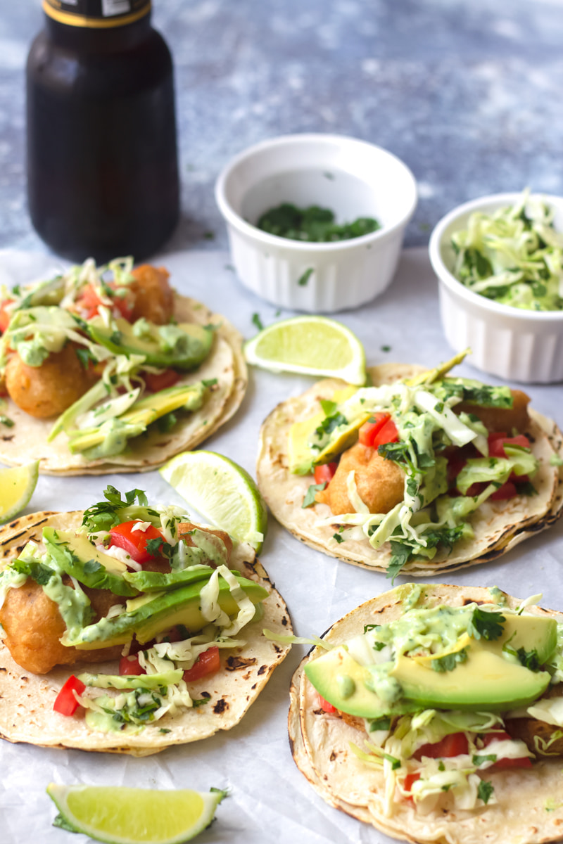 Baja Fish Tacos With Avocado Crema Cooking For My Soul