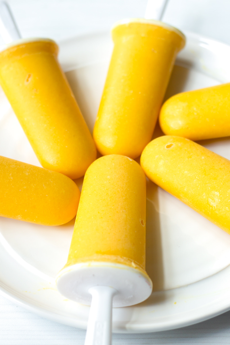 Healthy Mango Popsicles with Pineapple