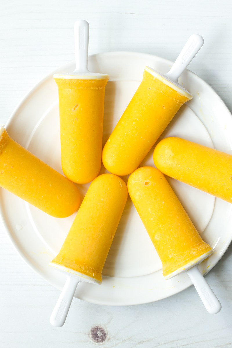 Healthy Mango Pineapple Ice Pops