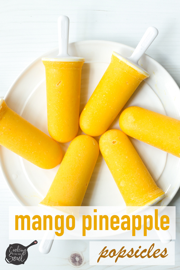 Mango Pineapple Popsicles with Coconut Milk