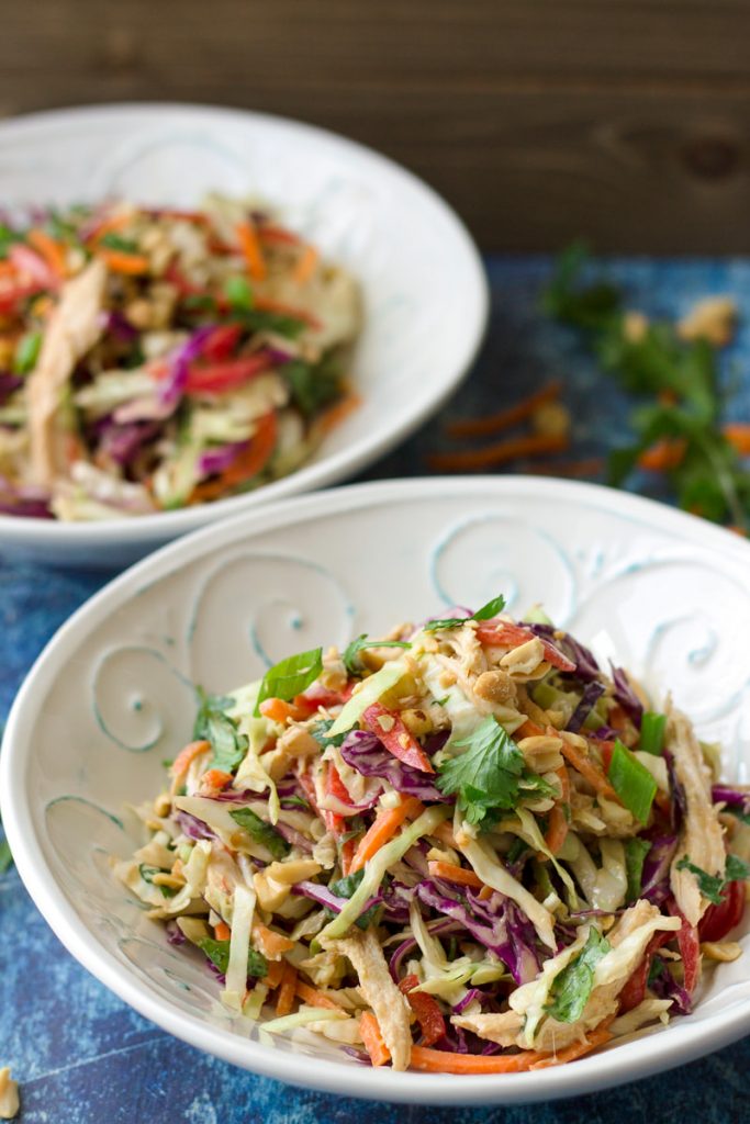 Easy Asian Chicken Slaw Salad - Cooking For My Soul