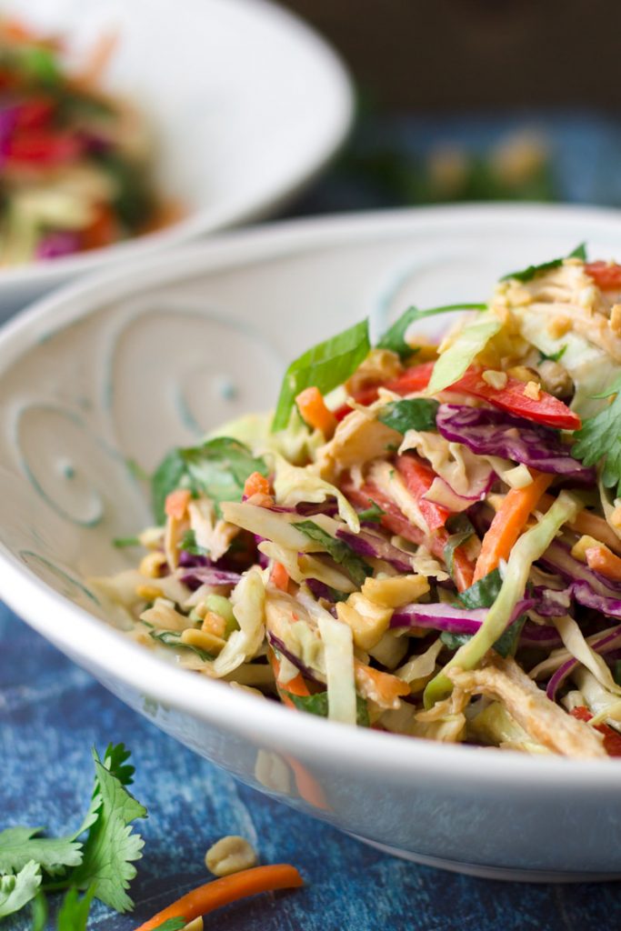 Easy Asian Chicken Slaw Salad - Cooking For My Soul