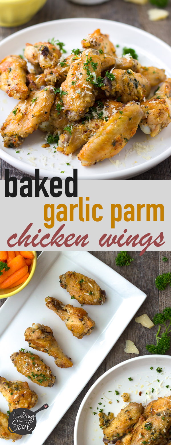 Baked Garlic Parmesan Chicken Wings - Cooking For My Soul