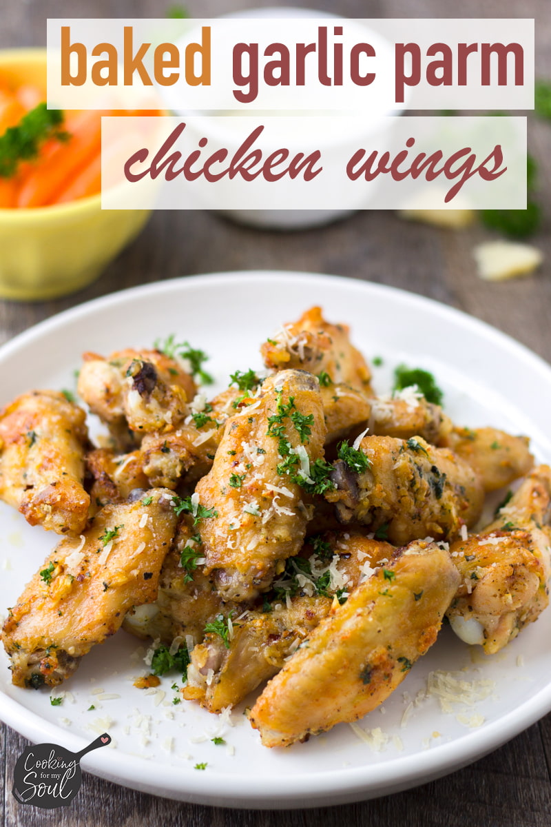 Baked Garlic Parmesan Chicken Wings - Cooking For My Soul