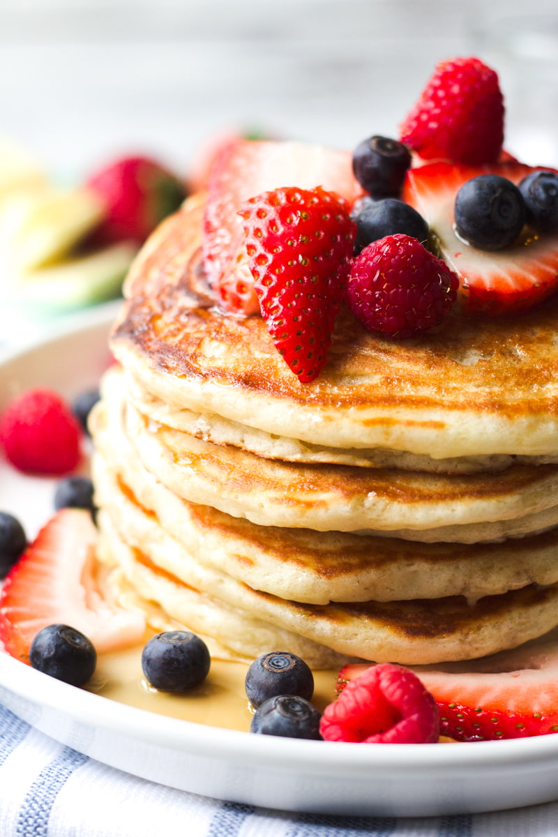 Delicious Fluffy Buttermilk Pancakes - Cooking For My Soul