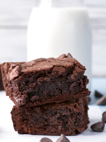 perfect brownies from scratch with milk and chocolate chips