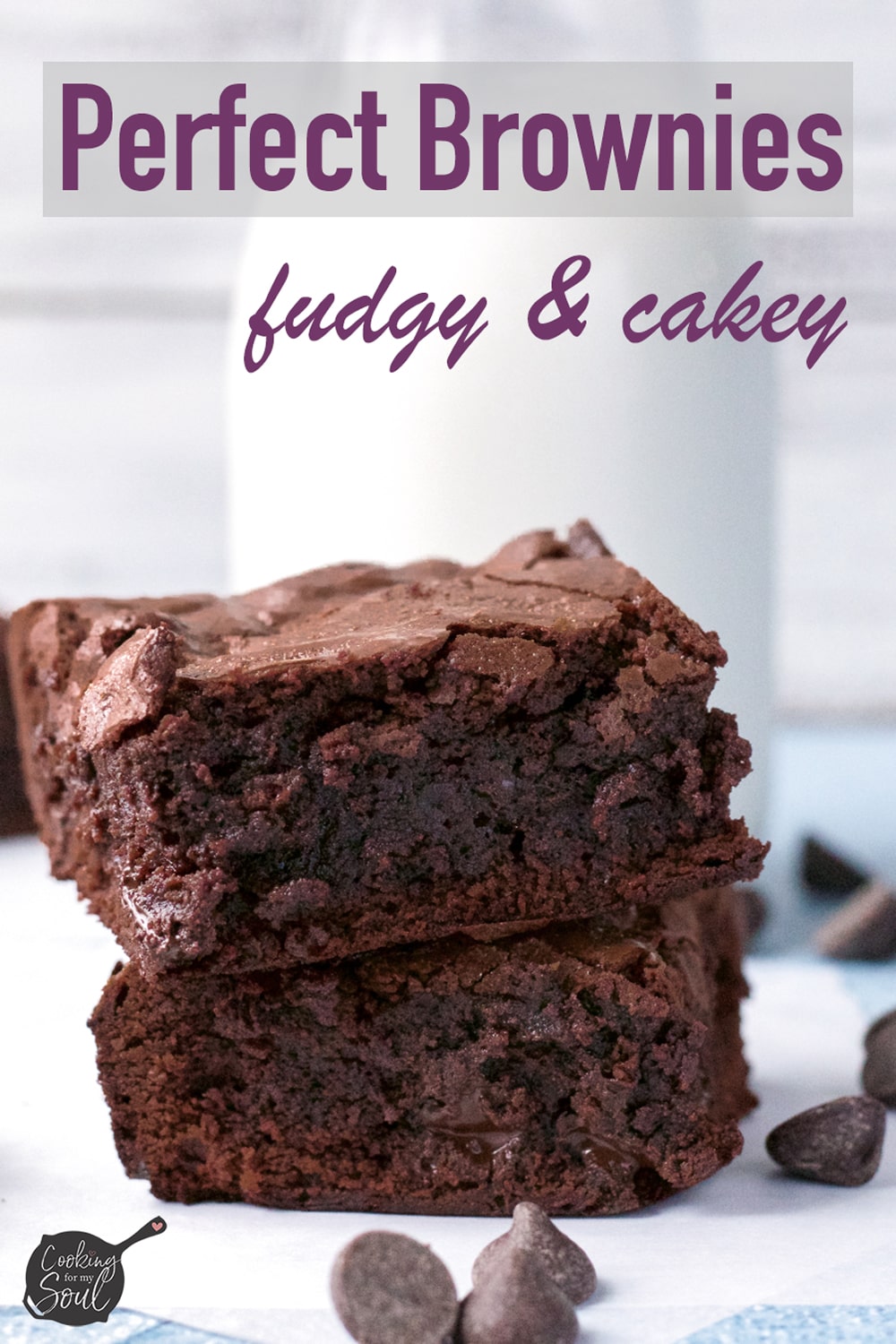 fudgy brownies with milk