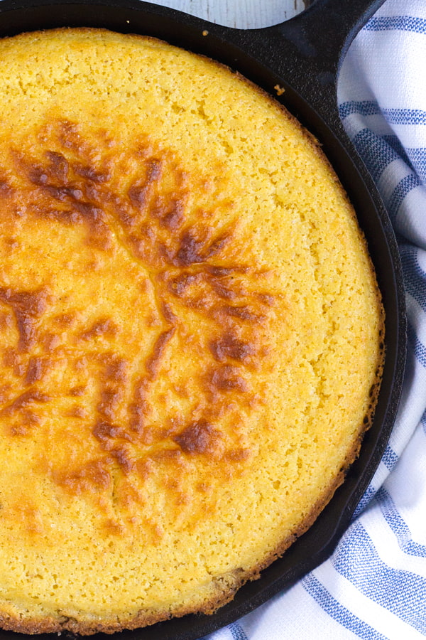 Cast Iron Skillet Cornbread - Cooking For My Soul