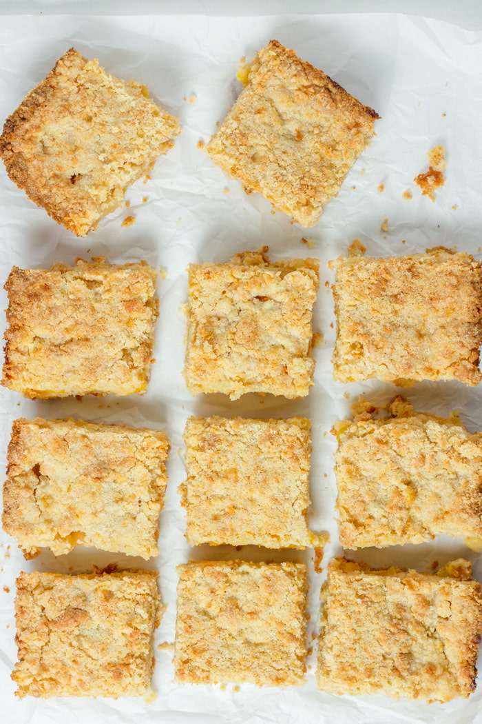 apple peach crumb bar squares