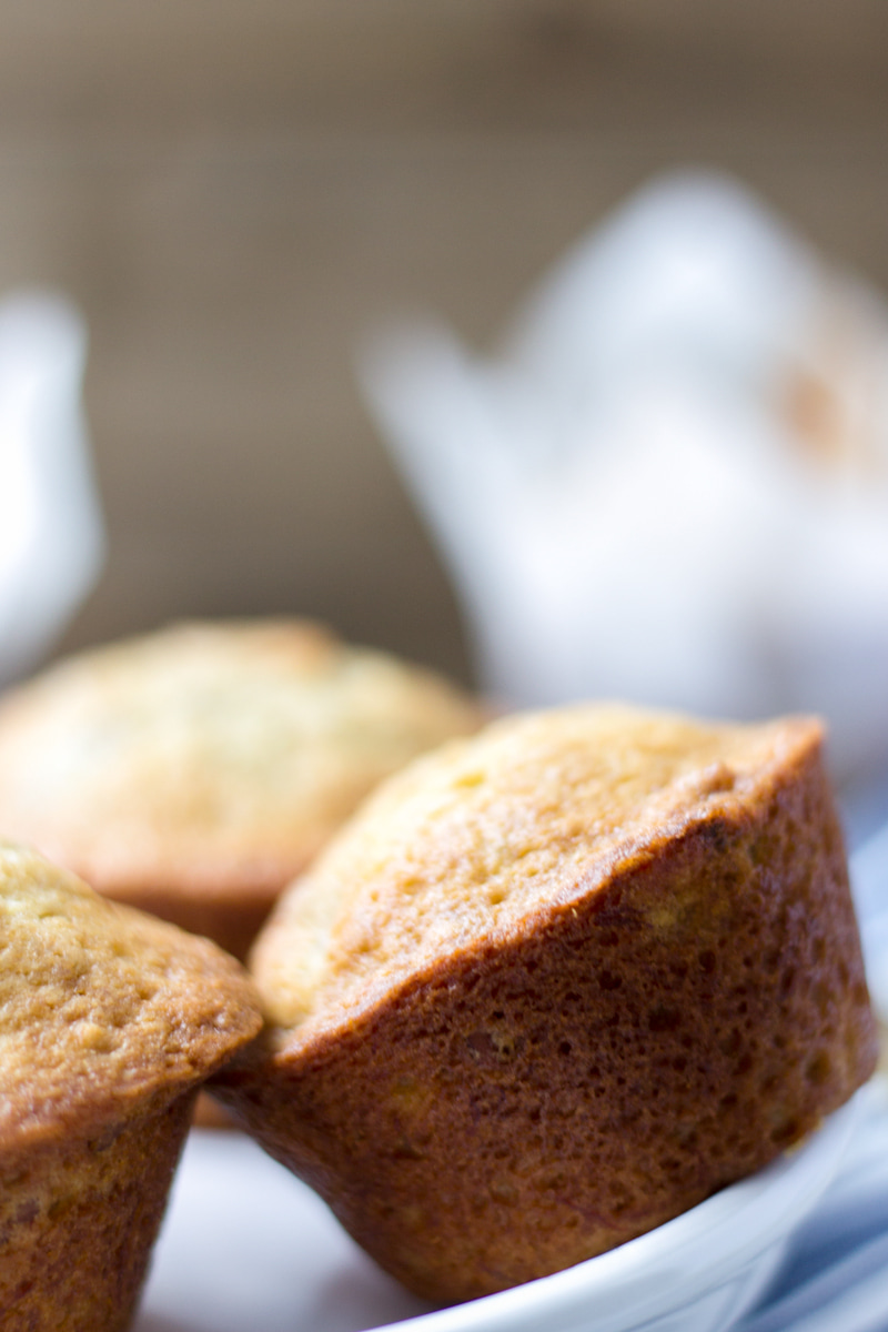 banana muffins on plate