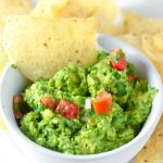 easy guacamole with tortilla chips