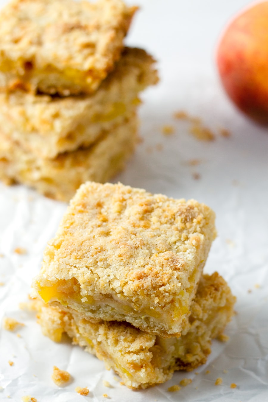 peach crumb bars