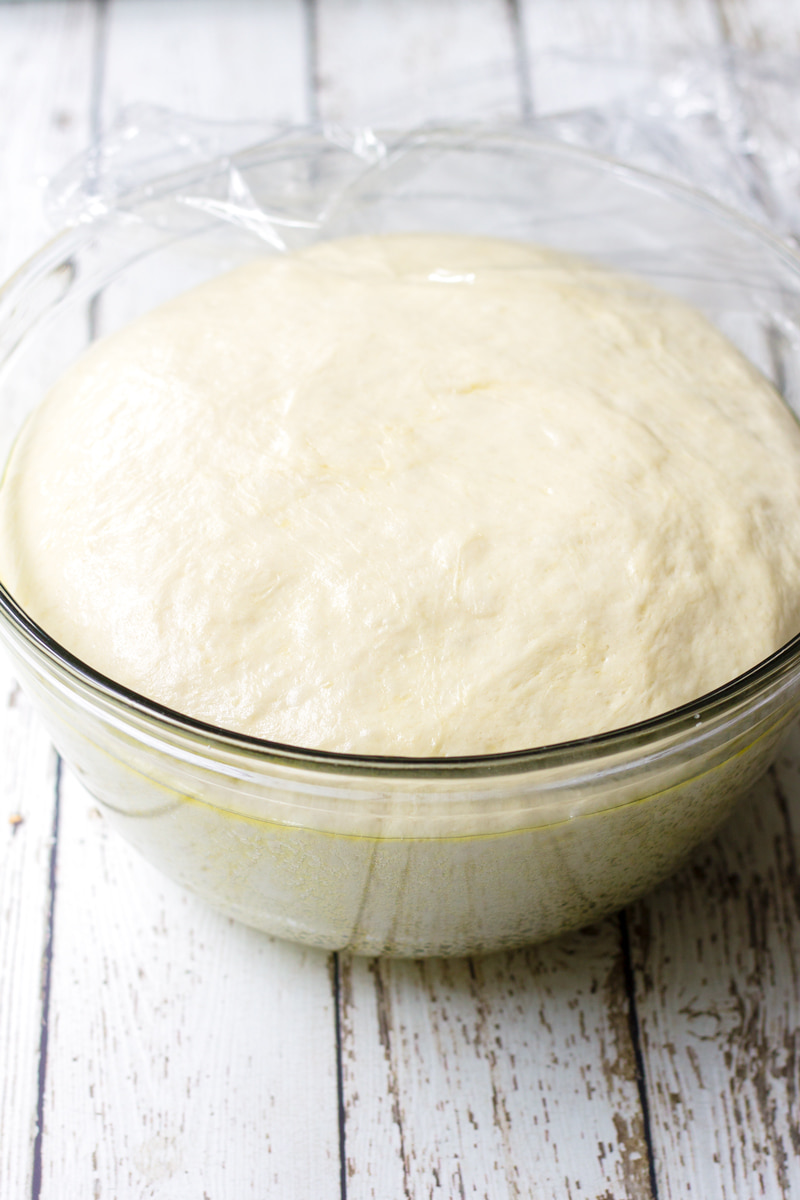 risen yeast dough