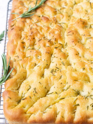 rosemary focaccia bread with olive oil
