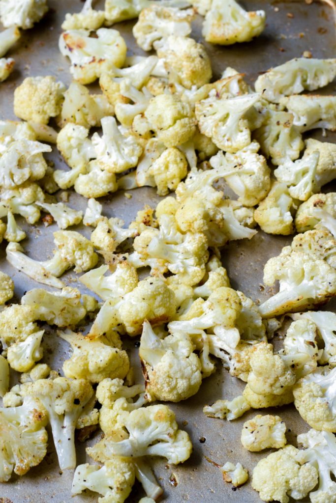 Roasted Cauliflower and Kale Salad with Lemon Tahini Dressing - Cooking ...