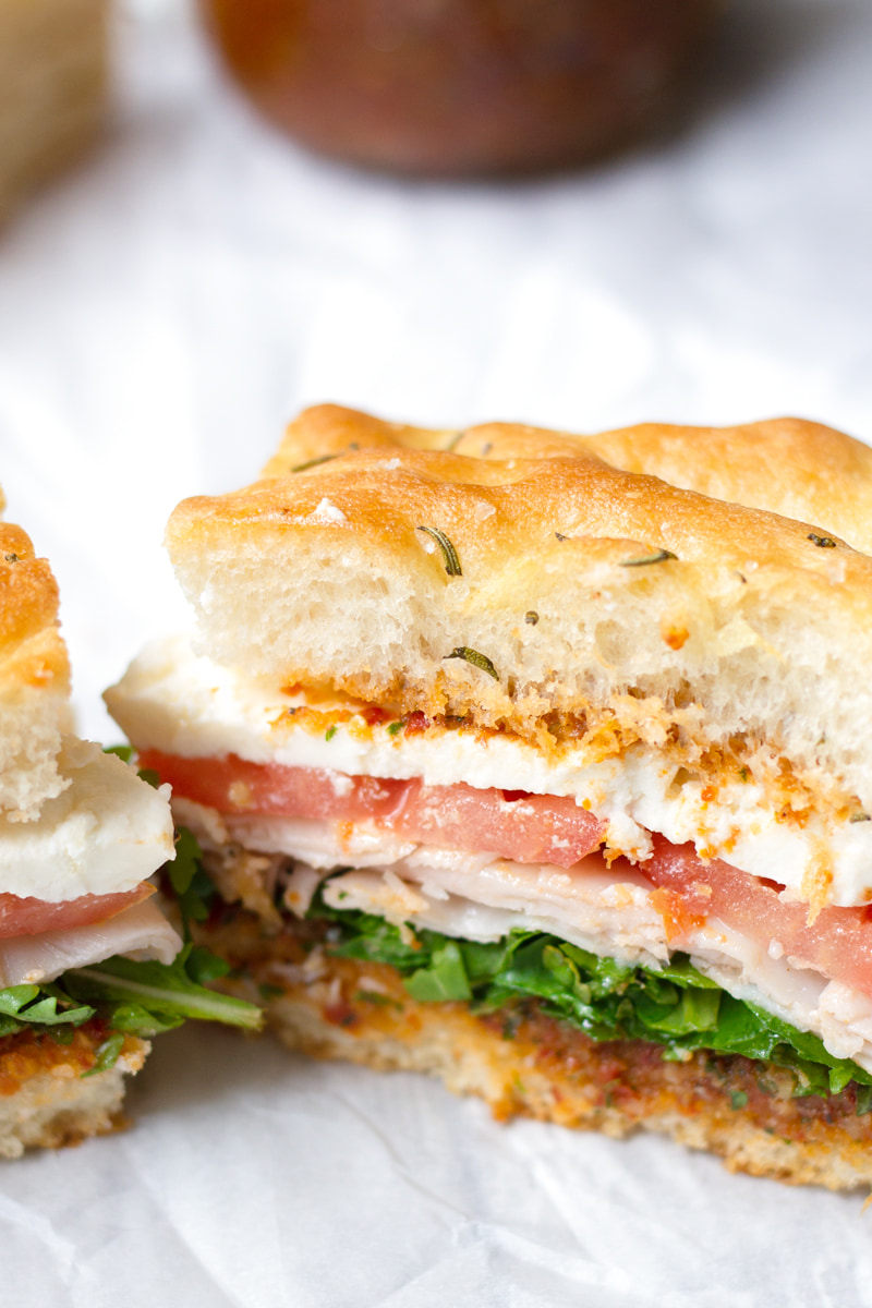 turkey caprese sandwich