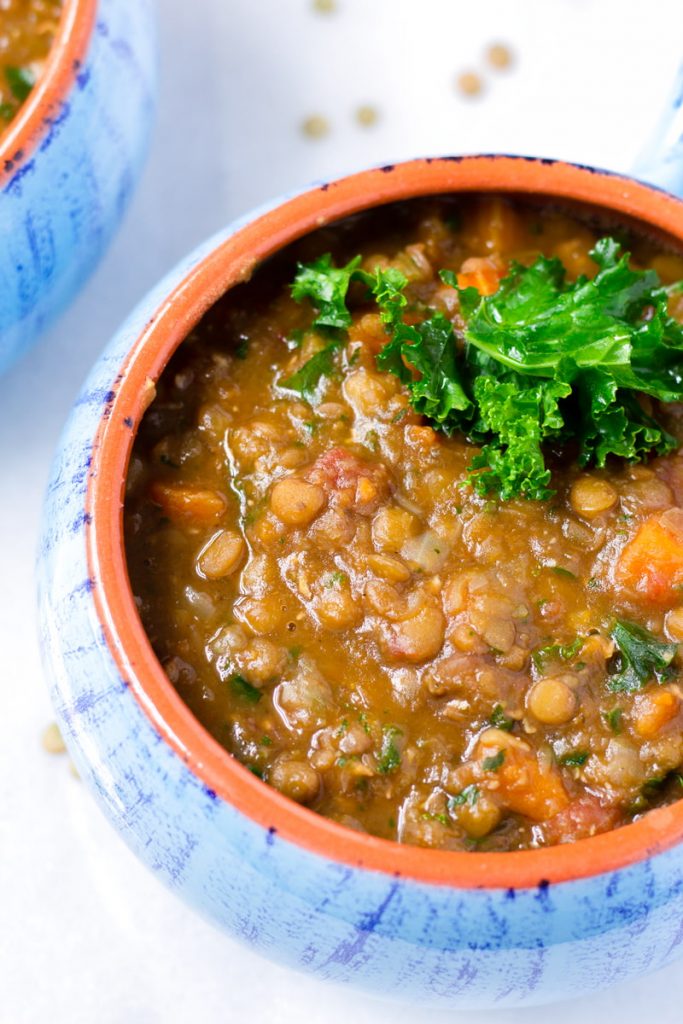 Easy Lentil Soup with Carrots and Kale - Cooking For My Soul
