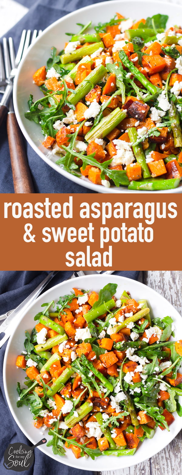 Roasted Asparagus and Sweet Potato Salad - Cooking For My Soul