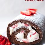 Easy Chocolate Cake Roll with Strawberry and Cream Cheese Filling