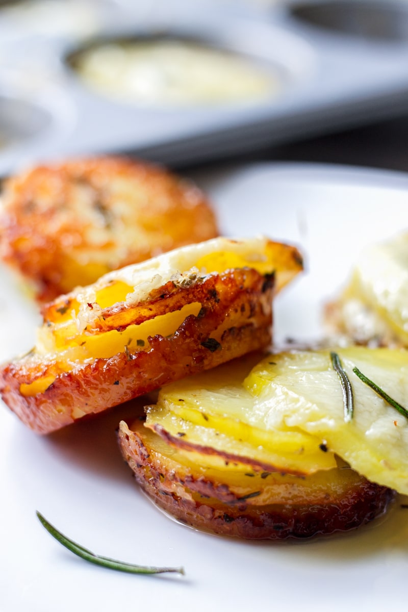 Rosemary Gruyere Baked Potato Stacks