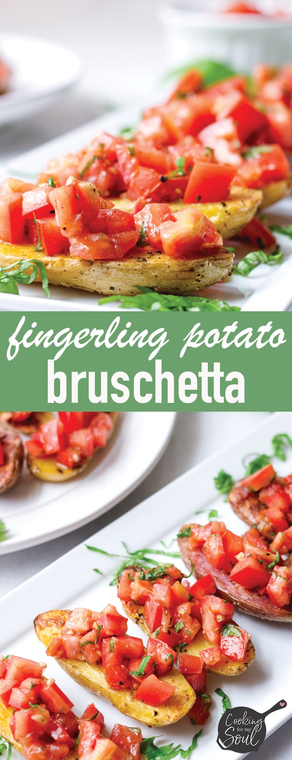 Fingerling Potato Bruschetta Appetizer