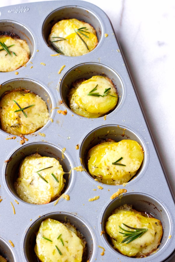 Rosemary Gruyere Baked Potato Stacks