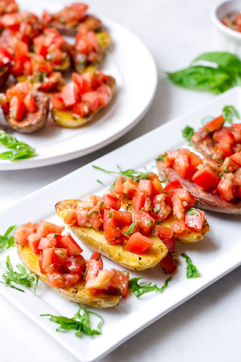 Fingerling Potato Bruschetta - Cooking For My Soul