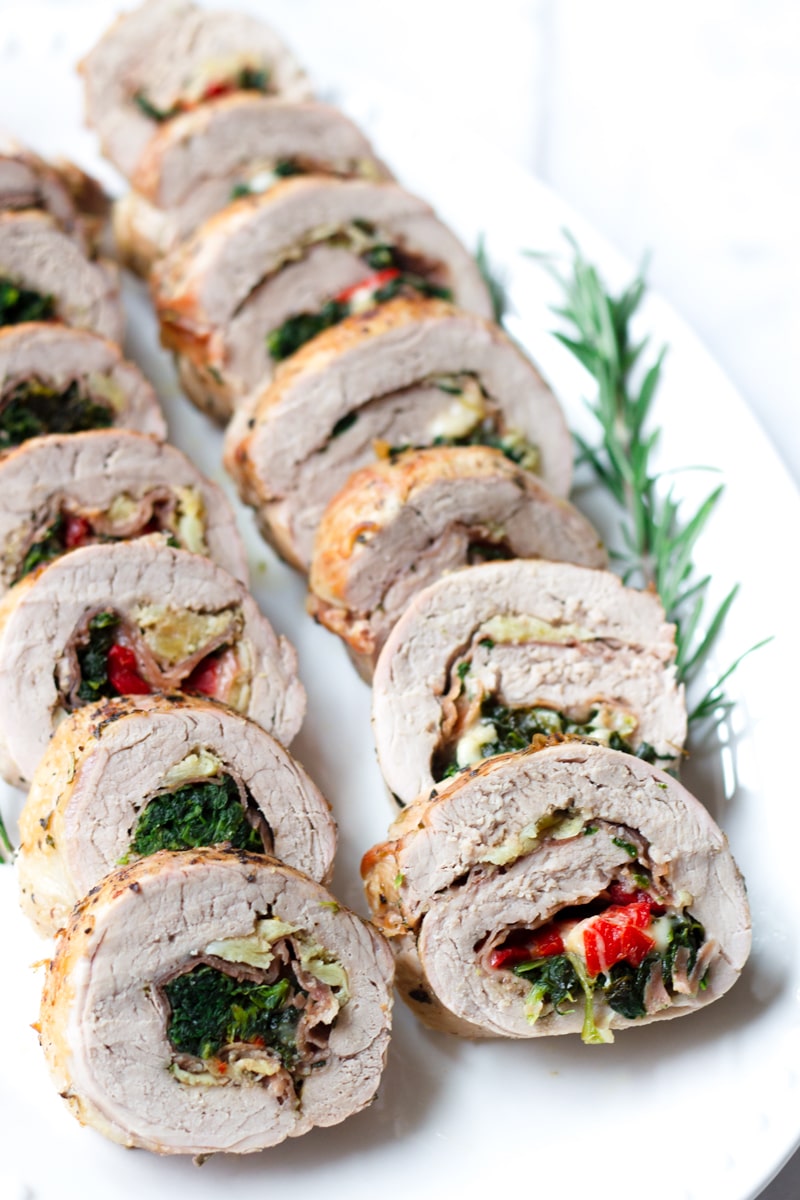 Stuffed Pork Tenderloin with Prosciutto and Spinach