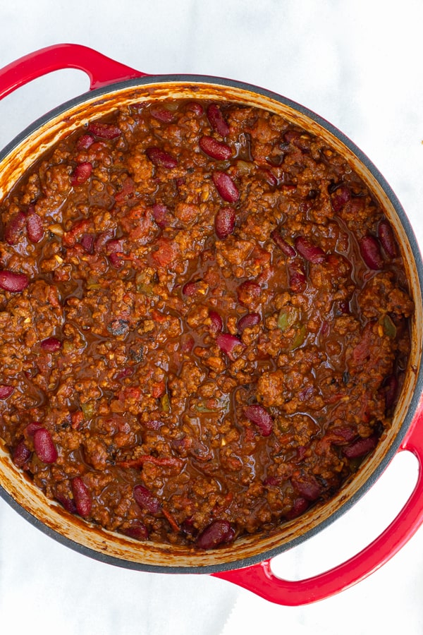 Easy Beef and Bean Chili with Beer