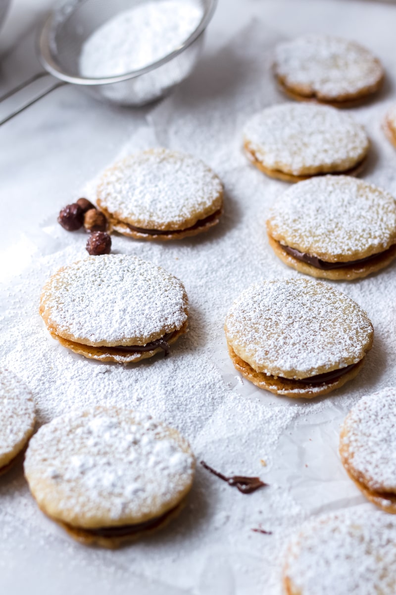 Hazelnut Shortbread Cookie Sandwich