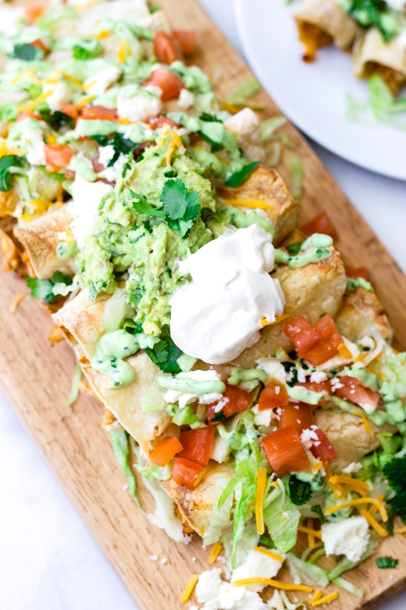 Loaded Baked Chicken Taquitos