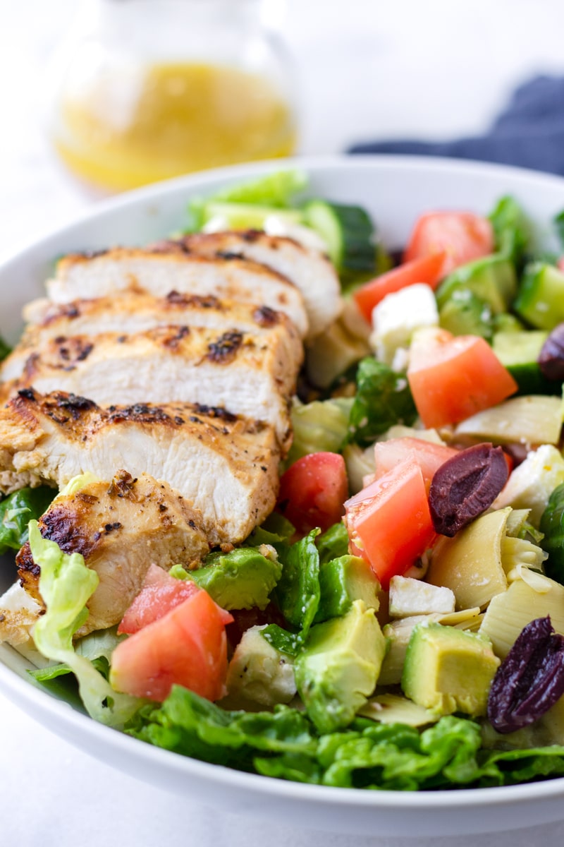 Mediterranean Grilled Chicken Salad - Cooking For My Soul