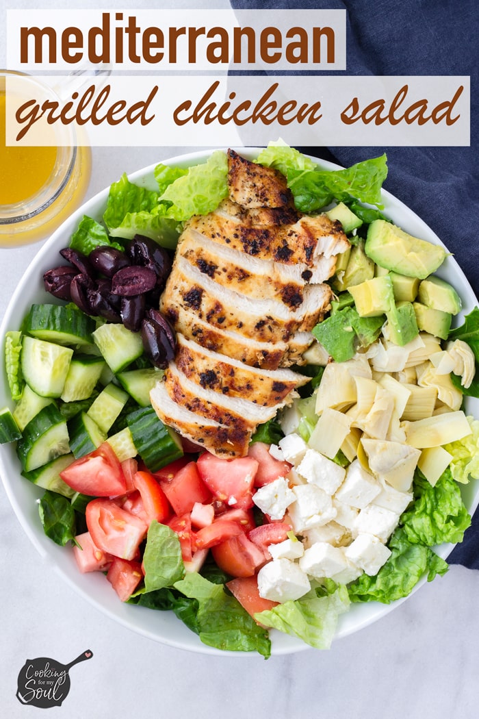 Mediterranean Grilled Chicken Salad - Cooking For My Soul
