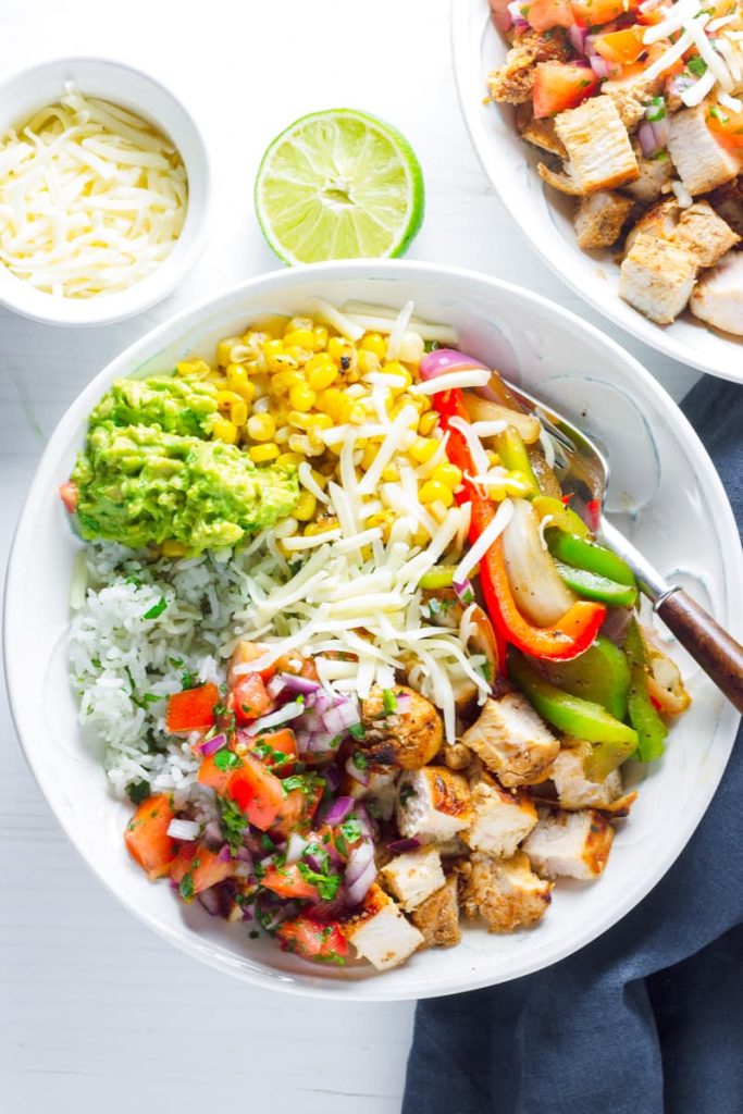 The Best Chicken Fajita Bowls - Cooking For My Soul