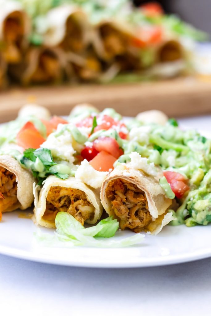 Loaded Baked Chicken Taquitos Cooking For My Soul