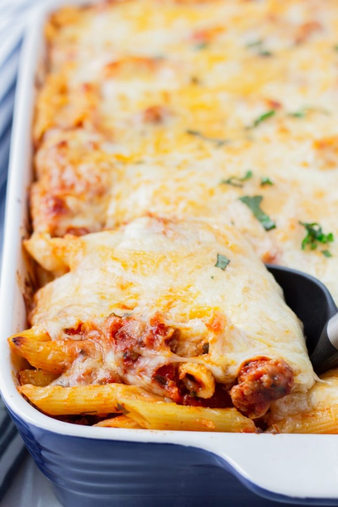 Easy Italian Sausage Pasta Bake - Cooking For My Soul