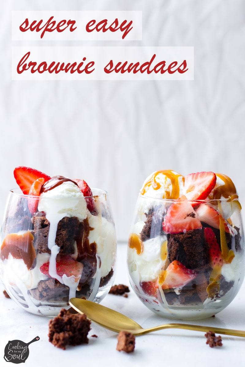 Chocolate Brownie Sundae with Hot Fudge