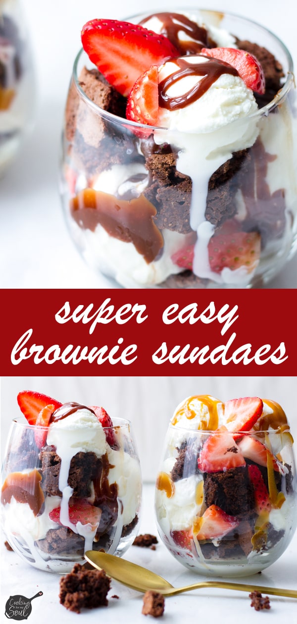 Chocolate Brownie Sundae with Hot Fudge