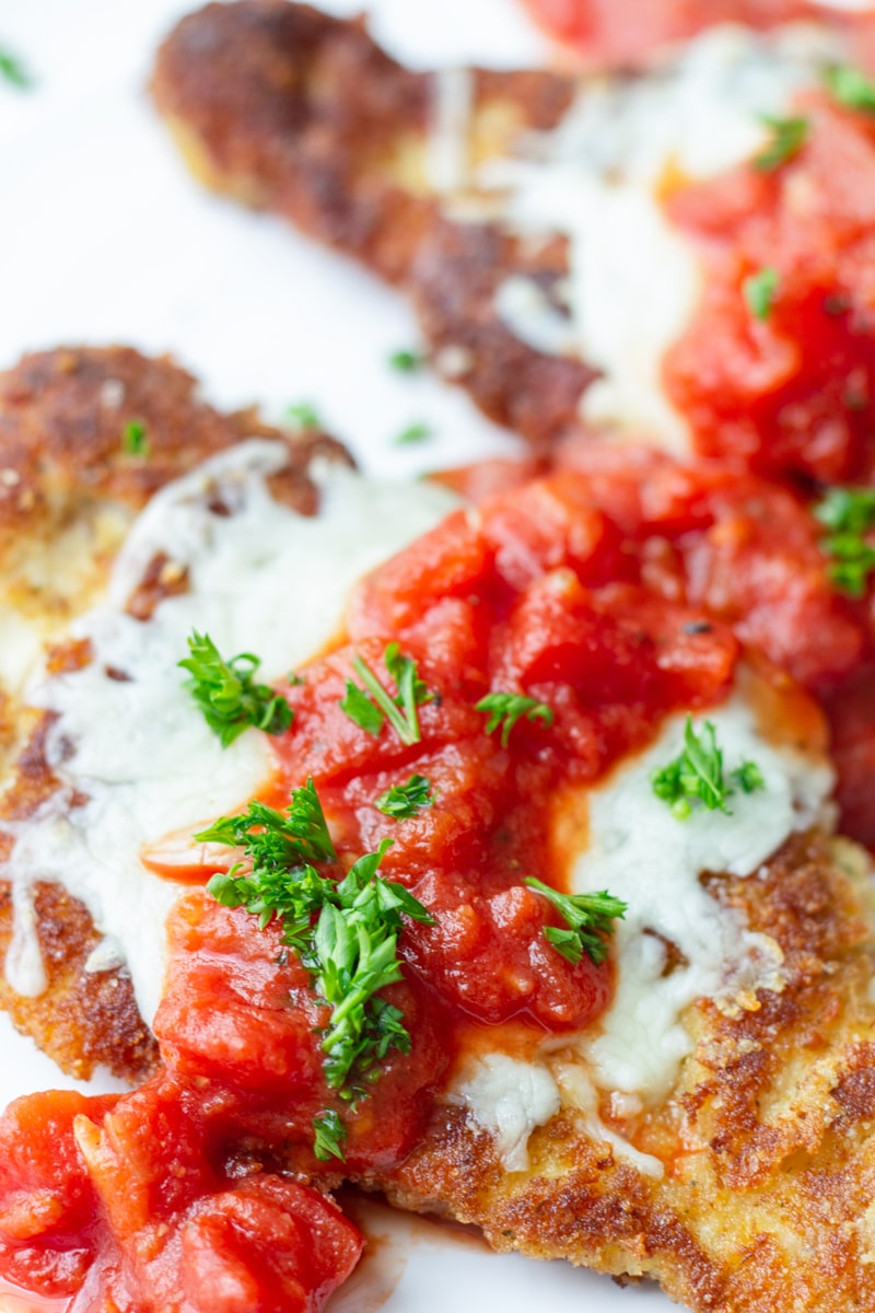 Chicken Parmesan Topped with Mozzarella