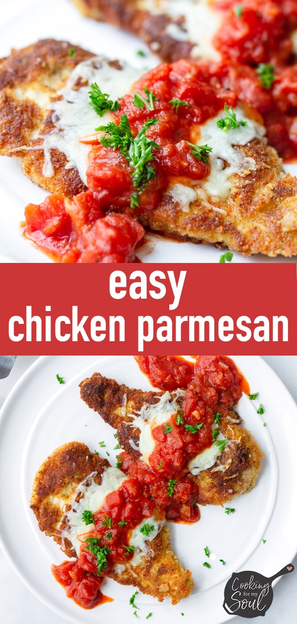 Easy Chicken Parmesan with Marinara Sauce and Mozzarella