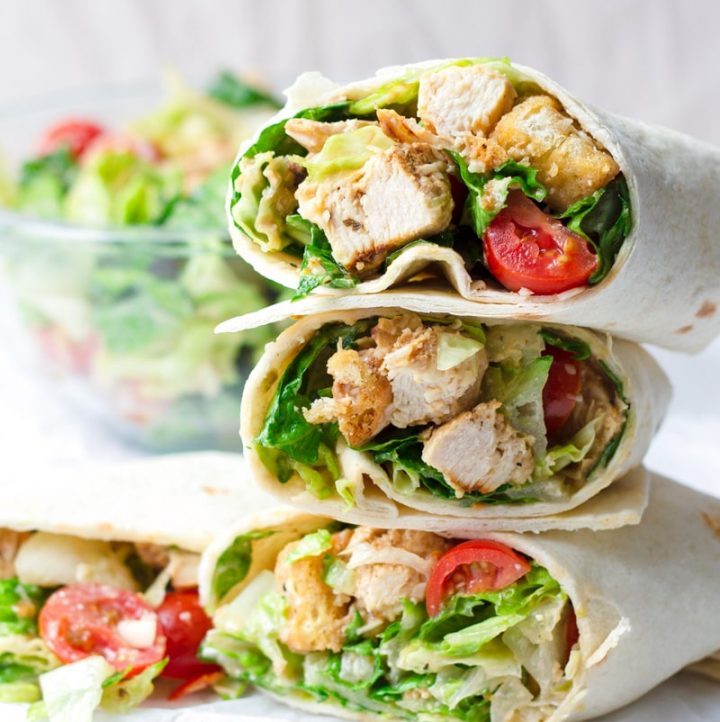 Chicken Caesar Wrap Recipe - Cooking For My Soul