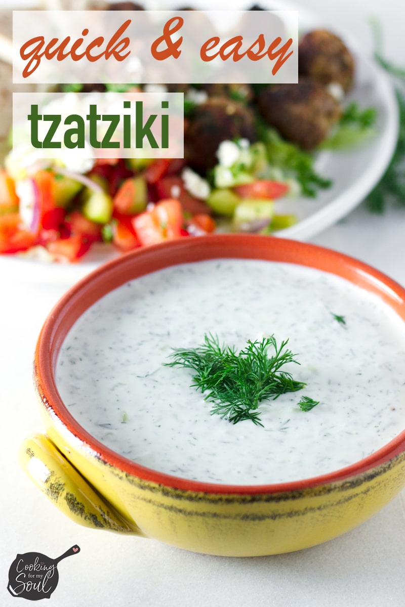 Easy Tzatziki with Dill and Lemon Juice
