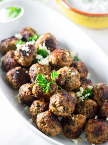 Greek Meatballs with Feta Cheese