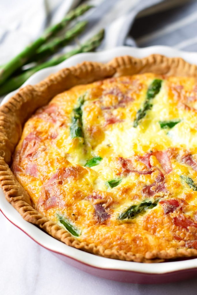 Asparagus Quiche with Prosciutto and Fontina - Cooking For My Soul