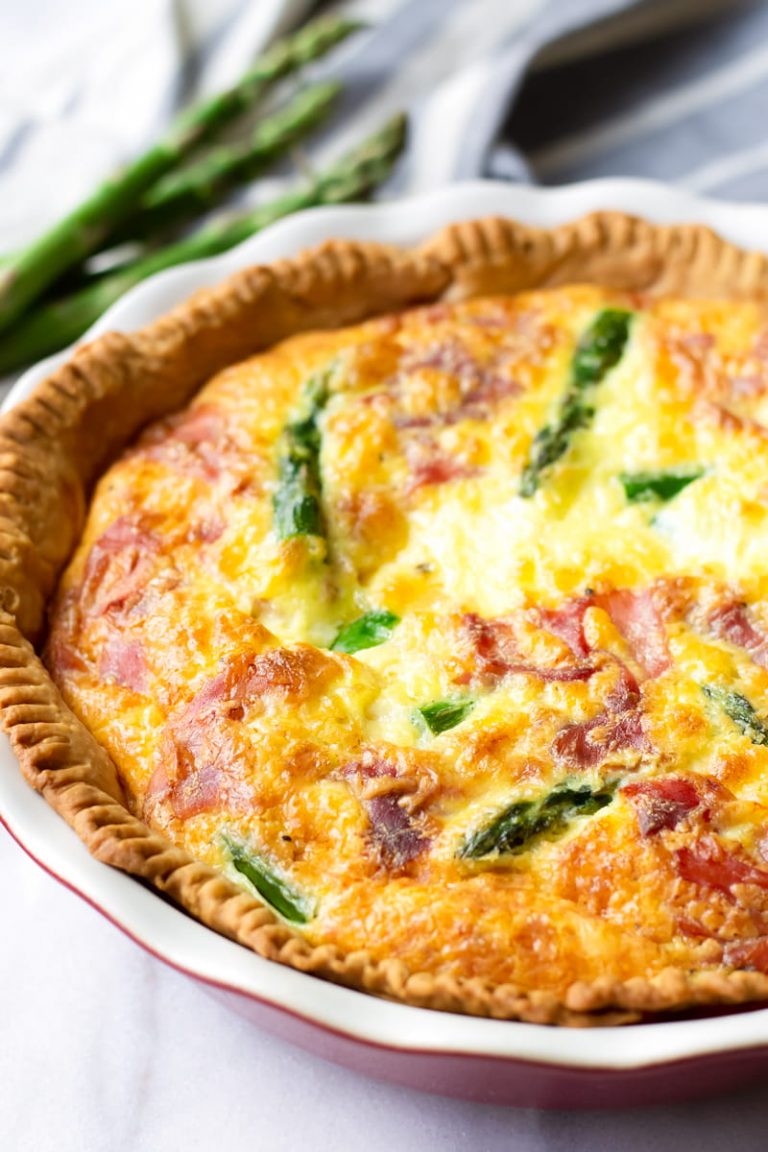 Asparagus Quiche with Prosciutto and Fontina - Cooking For My Soul