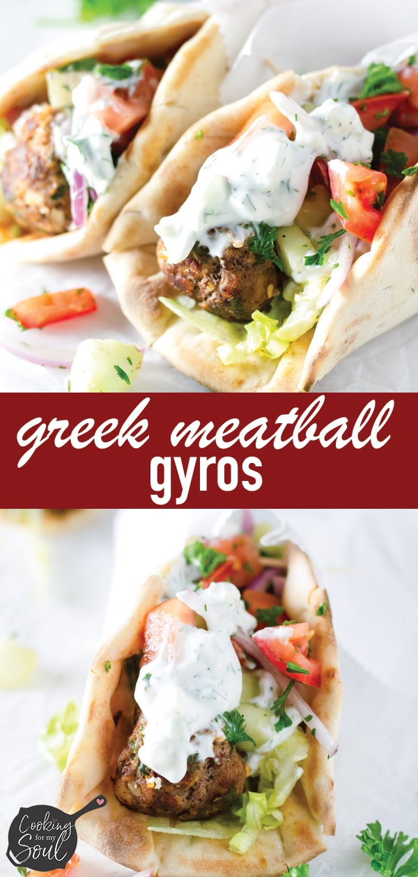 Greek Style Meatball Gyros