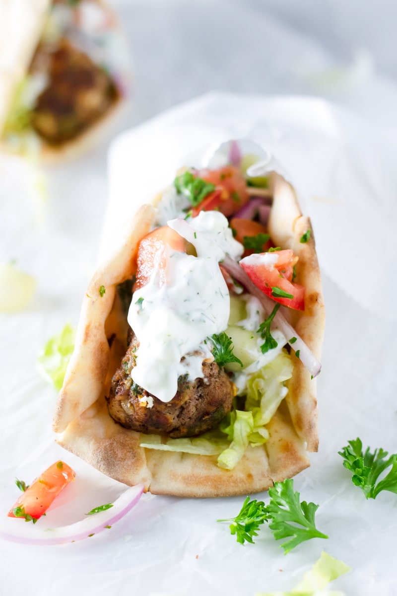 Greek Meatball Gyros - Cooking For My Soul