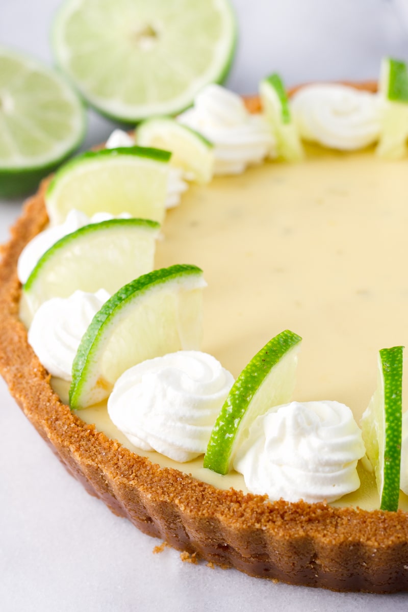 Lime Pie with Graham Crust and Whipped Cream