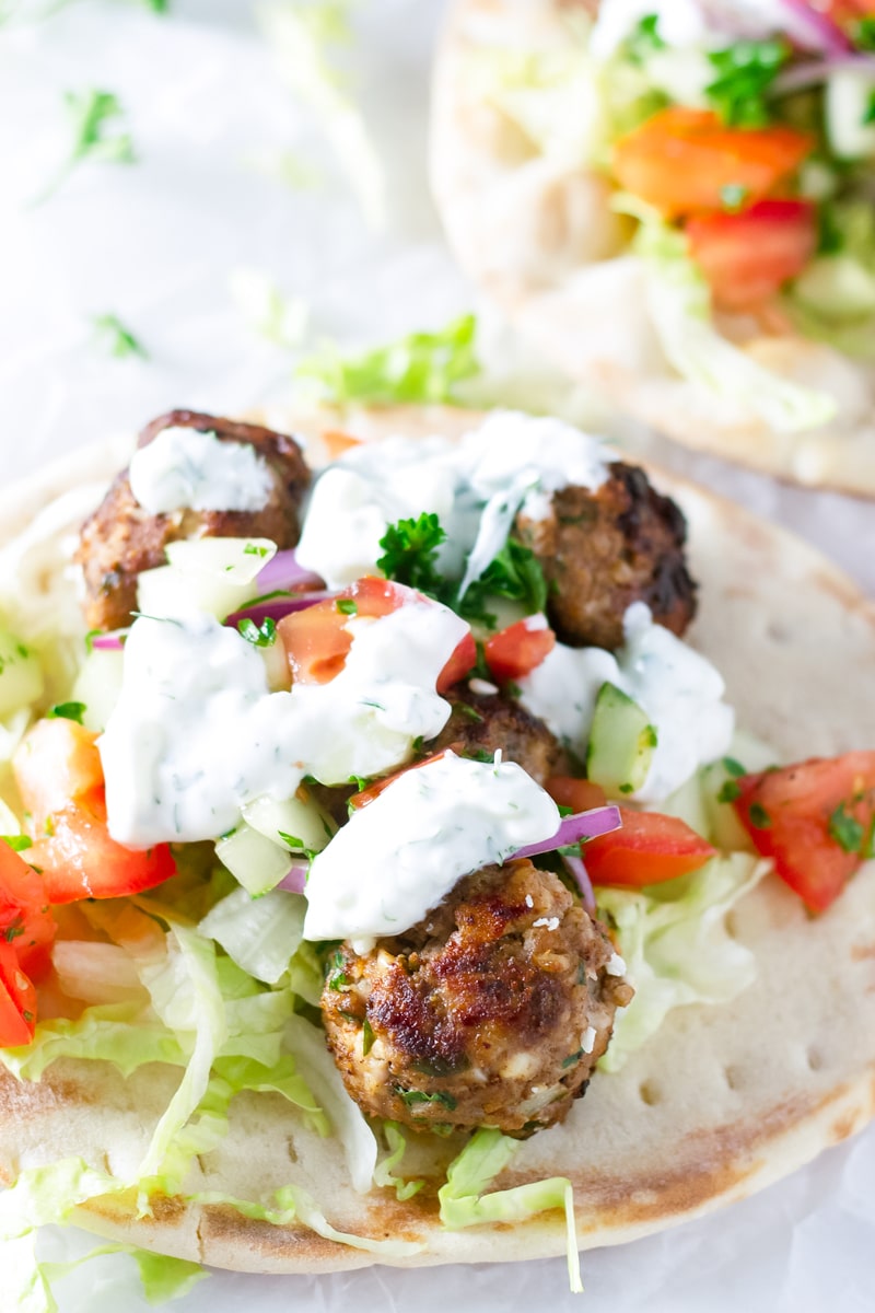 Greek Meatball Gyros - Cooking For My Soul