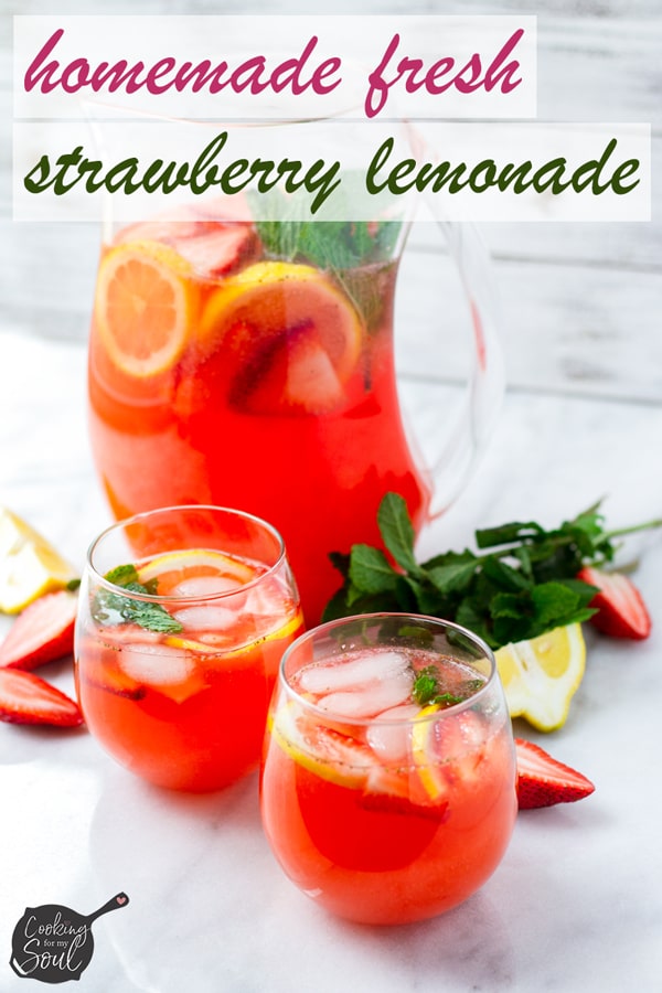 Homemade Strawberry Lemonade - Cooking For My Soul